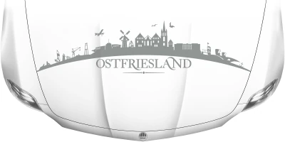 Motorhaubenaufkleber Skyline Ostfriesland