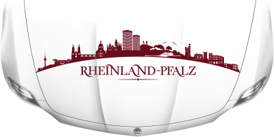 Motorhaubenaufkleber Skyline Rheinland-Pfalz