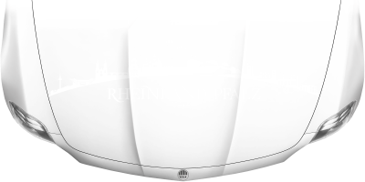 Motorhaubenaufkleber Skyline Rheinland-Pfalz auf heller Motorhaube - Ansicht Farbauswahl