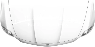 Motorhaubenaufkleber Skyline Rheinland-Pfalz auf heller Motorhaube - Ansicht Farbauswahl