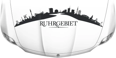 Motorhaubenaufkleber Skyline Ruhrgebiet