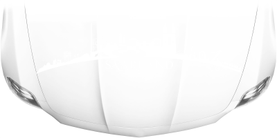 Motorhaubenaufkleber Skyline Saarland auf heller Motorhaube - Ansicht Farbauswahl