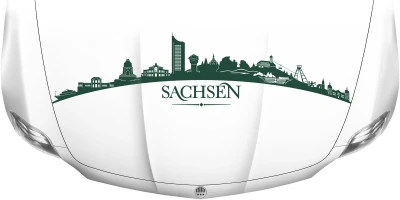Motorhaubenaufkleber Skyline Sachsen