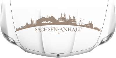 Motorhaubenaufkleber Skyline Sachsen-Anhalt