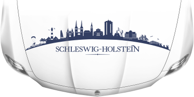 Motorhaubenaufkleber Skyline Schleswig-Holstein