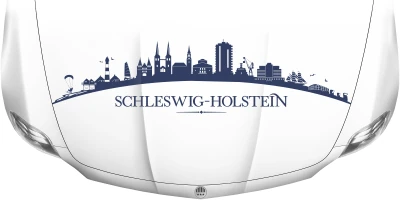 Motorhaubenaufkleber Skyline Schleswig-Holstein