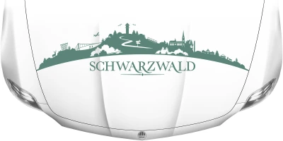 Motorhaubenaufkleber Skyline Schwarzwald