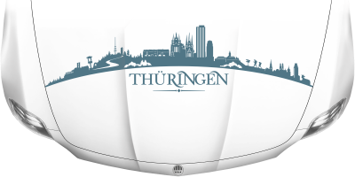 Motorhaubenaufkleber Skyline Thüringen