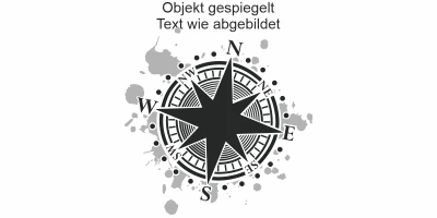 Autofolie für die Motorhaube mit Kompass - Ansicht Ausrichtung