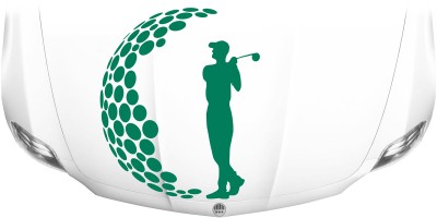 Aufkleber für die Motorhaube mit Golfer