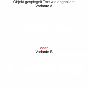 Autoaufkleber für die Motorhaube mit Dresdner Skyline - Ansicht Ausrichtung mit Farbauswahl und Variante