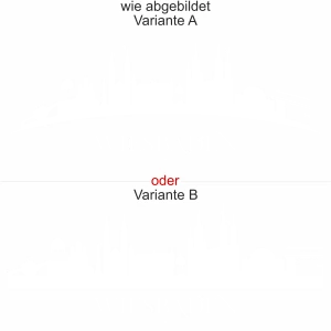Autoaufkleber für die Motorhaube mit Wiesbadener Skyline - Ansicht Ausrichtung mit Farbauswahl und Variante