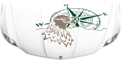 Autofolie mit Kompass und Adler zum Bekleben der Motorhaube