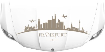 Skyline von Frankfurt als Aufkleber für die Motorhaube