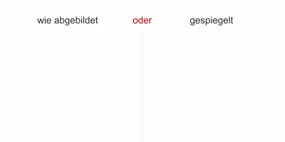 Aufkleber mit Stilvollem Ornament auf Heck von Wohnmobil oder Wohnwagen -  Ansicht Ausrichtung und Farbauswahl