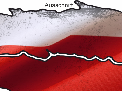 Autodekor Polnische Flagge  - Ansicht Ausschnitt