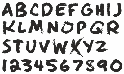 Polygon Dekor - Ansicht Alphabet