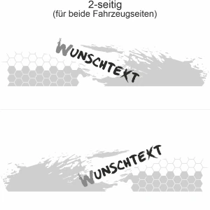 Polygon Dekor - Ansicht zweiseitig für beide Fahrzeugseiten