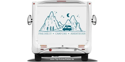 Reiseaufkleber Freiheit Camping Abenteuer