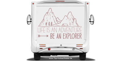 Reisemobilaufkleber Be an Explorer