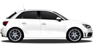 Autoaufkleber Skyline Duisburg | Set für beide Fahrzeugseiten