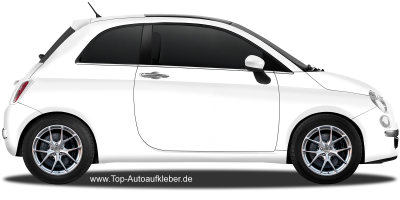 Seitenaufkleber Eigenes Motiv einfarbig - auf hellem Auto - Ansicht Farbauswahl