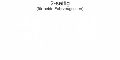 Seitenaufkleber Totenkopf mit gekreuzten Schwertern - Ansicht Farbauswahl