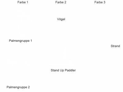 Stand Up Paddling Camper Aufkleber | Set für beide Fahrzeugseiten