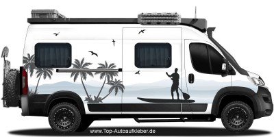 Stand Up Paddling Camper Aufkleber