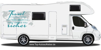Wohnwagenaufkleber Spruch Travel