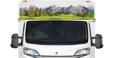 Mobile Preview: Campingaufkleber Gebirgslandschaft Wohnmobil Aufkleber Alpenwelt