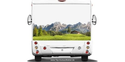 Mobile Preview: Gebirgslandschaft Wohnmobil Aufkleber Alpenwelt