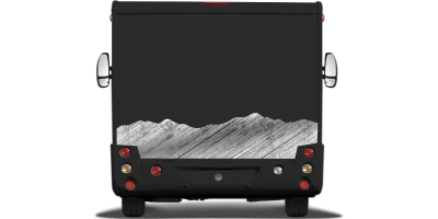 Wohnmobil Aufkleber Bergwelt Schraffur