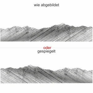 Wohnmobil Aufkleber Bergwelt Schraffur