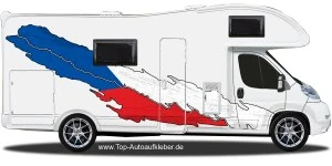 Mobile Preview: Autoaufkleber Flagge von Tschechien