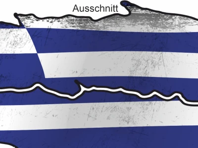 Wohnmobil Aufkleber Flagge Griechenlands - Ansicht Ausschnitt