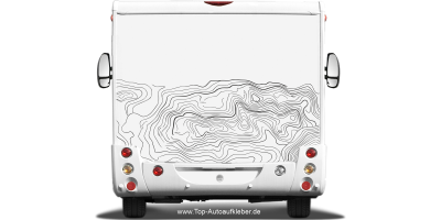 Wohnmobil Aufkleber Topographische Karte