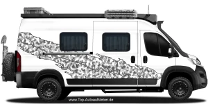 Mobile Preview: Wohnmobil Klebefolie Camouflage Design | Set für beide Fahrzeugseiten