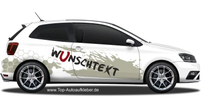 Wohnmobil Polygon Dekor auf hellem PKW