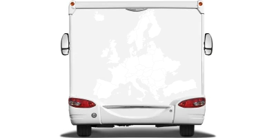 Wohnmobilaufkleber Europa Karte