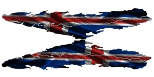 Mobile Preview: Flagge - Fahne von Island als Aufkleber für Autos