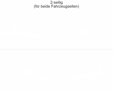 Wohnmobilaufkleber Landschaft mit Bergsee - Ansicht zweiseitig für beide Fahrzeugseiten und Farbauswahl