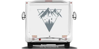 Wohnmobilaufkleber Nacht in den Bergen