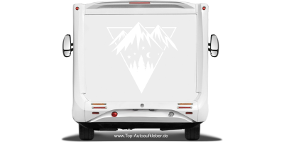 Wohnmobilaufkleber Nacht in den Bergen