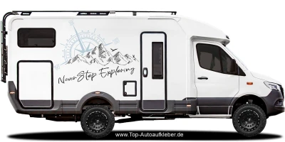 Wohnmobilaufkleber Never Stop Exploring