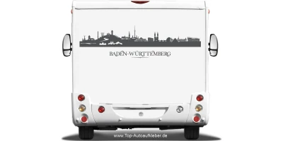 Wohnmobilaufkleber Skyline Baden-Württemberg