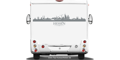 Wohnmobilaufkleber Skyline Hessen