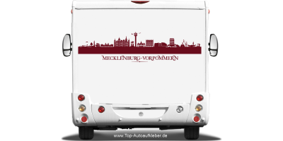 Wohnmobilaufkleber Skyline Mecklenburg-Vorpommern