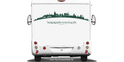 Wohnmobilaufkleber Skyline von Nordrhein-Westfalen