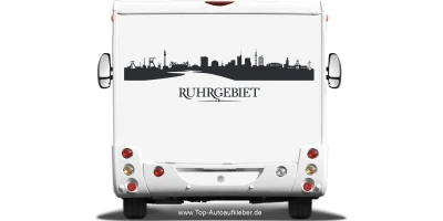 Wohnmobilaufkleber Skyline Ruhrgebiet